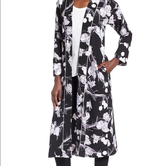 Topshop Jackets & Blazers - Topshop sz6 Long Floral Kimono Duster Jacket